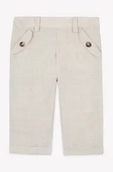 Tartine et Chocolat pantaloni de in pentru bebelusi culoarea bej, neted, CA22061 imagine