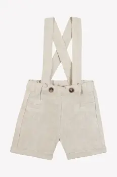 Tartine et Chocolat pantaloni scurti de in pentru bebelusi culoarea bej, CA22051 imagine