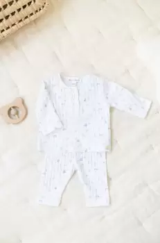 Tartine et Chocolat pijamale de bumbac pentru copii culoarea alb, modelator imagine