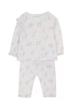 Tartine et Chocolat pijamale de bumbac pentru copii culoarea bej, modelator imagine