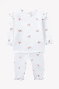 Tartine et Chocolat pijamale din bumbac pentru bebelusi culoarea alb, modelator, CA54180 imagine