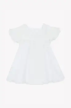 Tartine et Chocolat rochie din bumbac pentru bebelusi culoarea bej, mini, evazati, CA30231 imagine