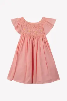 Tartine et Chocolat rochie din bumbac pentru bebelusi culoarea roz, mini, evazati, CA30161 imagine