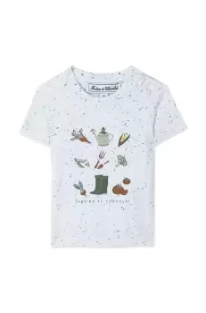 Tartine et Chocolat tricou bebe culoarea alb, cu imprimeu imagine