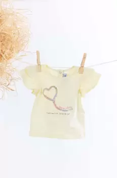 Tartine et Chocolat tricou bebe culoarea bej imagine