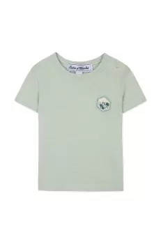 Tartine et Chocolat tricou de bumbac pentru copii culoarea verde, modelator imagine