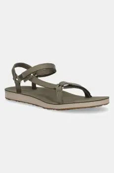 Teva sandale de piele Original Universal Slim Lea femei, culoarea bej, 1151031 imagine