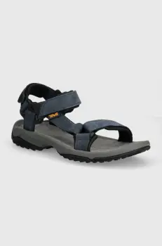 Teva sandale din piele intoarsa Terra Fi Lite Leather barbati, culoarea albastru marin, 1012072 imagine