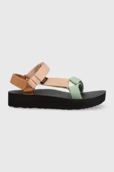 Teva sandale Midform Universal femei, culoarea maro, cu platforma, 1090969 imagine