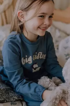 That's mine bluza copii Benita big sister Blouse 33117 culoarea bleumarin BENITA Big Sister imagine