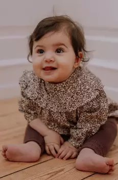 That's mine bluza de bumbac pentru copii Santu Shirt 24861 culoarea maro, cu model SANTU imagine