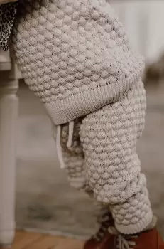 That's mine pantaloni de bumbac pentru copii 027151 Bowie Pants culoarea bej, neted imagine