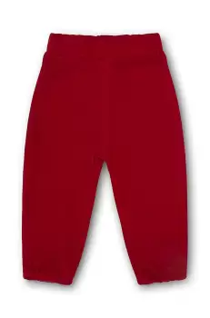 That's mine pantaloni de bumbac pentru copii culoarea bordo, neted imagine