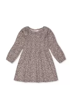 That's mine rochie din bumbac pentru copii 024628 Brianna Dress culoarea maro imagine