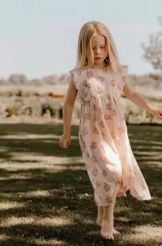 That's mine rochie din bumbac pentru copii Bell culoarea roz, mini, evazati imagine
