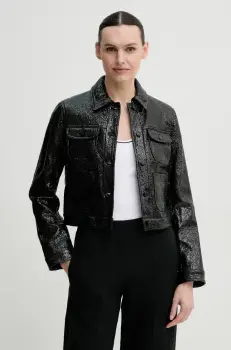 The Kooples geaca culoarea negru, de tranzitie, FBLO30018K imagine