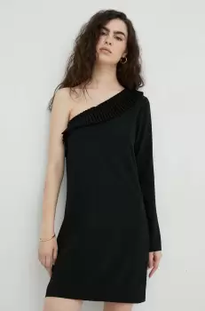 The Kooples rochie culoarea negru, mini, drept imagine