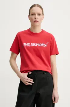 The Kooples tricou din bumbac femei, culoarea rosu, FTSC30027K imagine