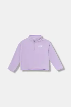 The North Face bluza copii KID GLACIER 1/4 ZIP PULLOVER culoarea violet, uni, NF0A8CVJQZI1 imagine