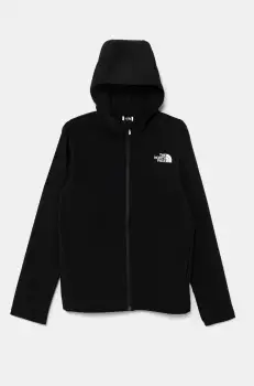 The North Face bluza copii ON THE TRAIL FZ HOODIE culoarea negru, cu gluga, neted, NF0A8AXSJK31 imagine