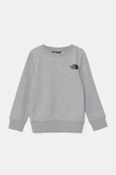 The North Face bluza copii REDBOX REGULAR CREW culoarea gri, cu imprimeu, NF0A89H7DYX1 imagine