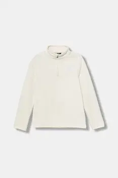 The North Face bluza copii TEEN GLACIER 1/4 ZIP PULLOVER culoarea bej, uni, NF0A8CVGQLI1 imagine