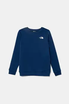 The North Face bluza copii TEEN SIMPLE DOME CREW culoarea albastru marin, neted, NF0A8AXYD1R1 imagine