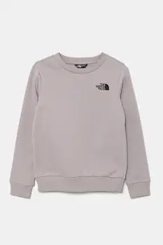 The North Face bluza copii TEEN SIMPLE DOME CREW culoarea gri, cu imprimeu, NF0A8AXY1OA1 imagine