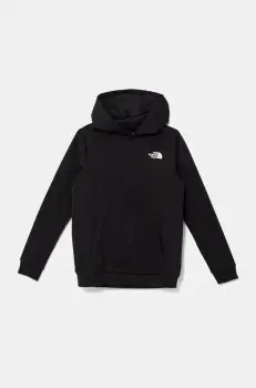 The North Face bluza copii TEEN SIMPLE DOME HOODIE culoarea negru, cu gluga, neted, NF0A8AXVJK31 imagine