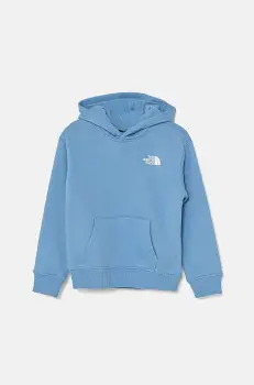 The North Face bluza copii VERTICAL GRAPHIC OVERSIZED HOODIE cu gluga, cu imprimeu, NF0A89HD3O41 imagine