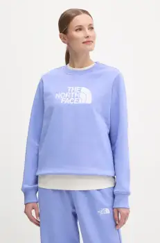 The North Face bluza Drew Peak femei, culoarea violet, cu imprimeu, NF0A89EF7UH1 imagine