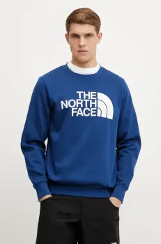 The North Face bluza Easy barbati, culoarea bleumarin, cu imprimeu, NF0A89FGD1R1 imagine
