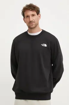 The North Face bluza Essential Crew barbati, culoarea negru, neted, NF0A89ETJK31 imagine