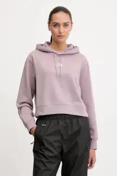 The North Face bluza Essential culoarea roz, cu gluga, uni, NF0A89EXD2Q1 imagine