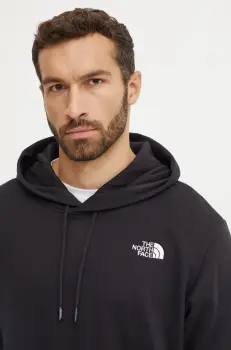 The North Face bluza Essential Hoodie barbati, culoarea negru, cu gluga, neted, NF0A89ESJK31 imagine
