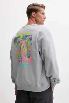 The North Face bluza Expedition Celebration culoarea gri, cu imprimeu, NF0A8E3GDYX1 imagine