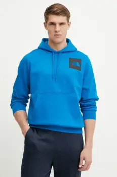 The North Face bluza Fine barbati, cu gluga, cu imprimeu, NF0A89EUT4S1 imagine