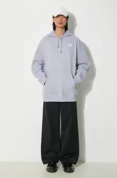 The North Face bluza M Essential Hoodie barbati, culoarea gri, cu gluga, melanj, NF0A7ZJ9DYX1 imagine