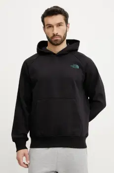 The North Face bluza Raglan Box barbati, culoarea negru, cu imprimeu, NF0A8C4X9431 imagine