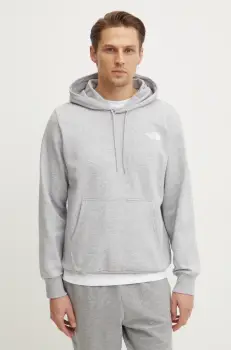 The North Face bluza Simple Dome barbati, culoarea gri, cu gluga, cu imprimeu, NF0A89FCDYX1 imagine