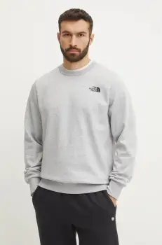 The North Face bluza Simple Dome barbati, culoarea gri, melanj, NF0A89FBDYX1 imagine