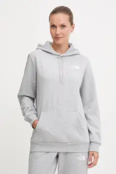 The North Face bluza Simple Dome culoarea gri, cu gluga, melanj, NF0A89EYDYX1 imagine