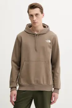 The North Face bluza Simple Dome culoarea maro, cu gluga, neted, NF0A89FCBOW1 imagine