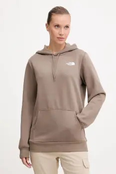 The North Face bluza Simple Dome culoarea maro, cu gluga, uni, NF0A89EYBOW1 imagine