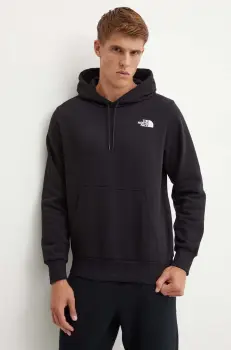 The North Face bluza Simple Dome Hoodie barbati, culoarea negru, cu gluga, cu imprimeu, NF0A89FCJK31 imagine