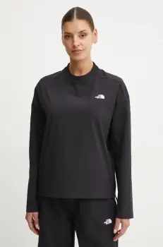 The North Face bluza Woven femei, culoarea negru, neted, NF0A89H2JK31 imagine
