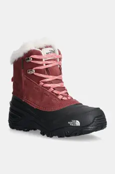 The North Face cizme de iarna copii SHELLISTA V LACE WP culoarea bordo, NF0A7W5X7I01 imagine