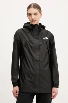The North Face geaca Antora Rain femei, culoarea negru, de tranzitie, NF0A8BKCJK31 imagine
