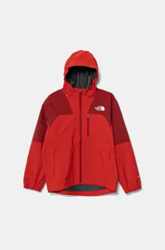 The North Face geaca copii TEEN HIKE PACKABLE SHELL culoarea rosu, NF0A8AY47IR1 imagine