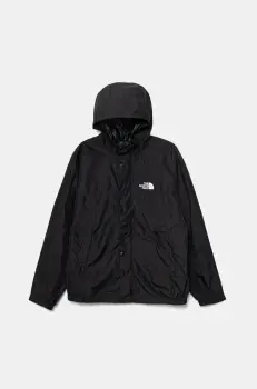 The North Face geaca copii TEEN MOUNTAIN WIND JACKET culoarea negru, NF0A8B80JK31 imagine